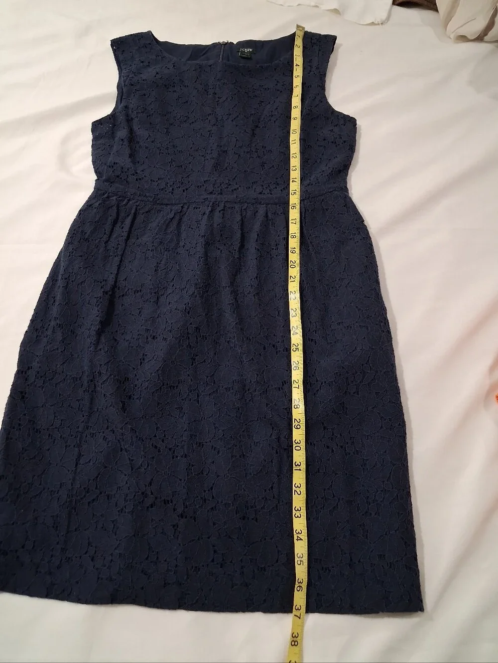 J. Crew Navy Lace Midi Dress